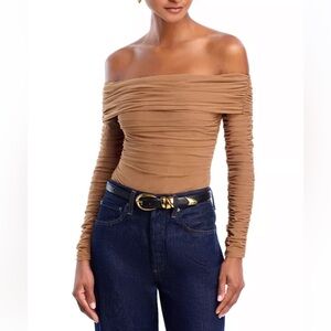 L'AGENCE Poppie Off Shoulder Bodysuit